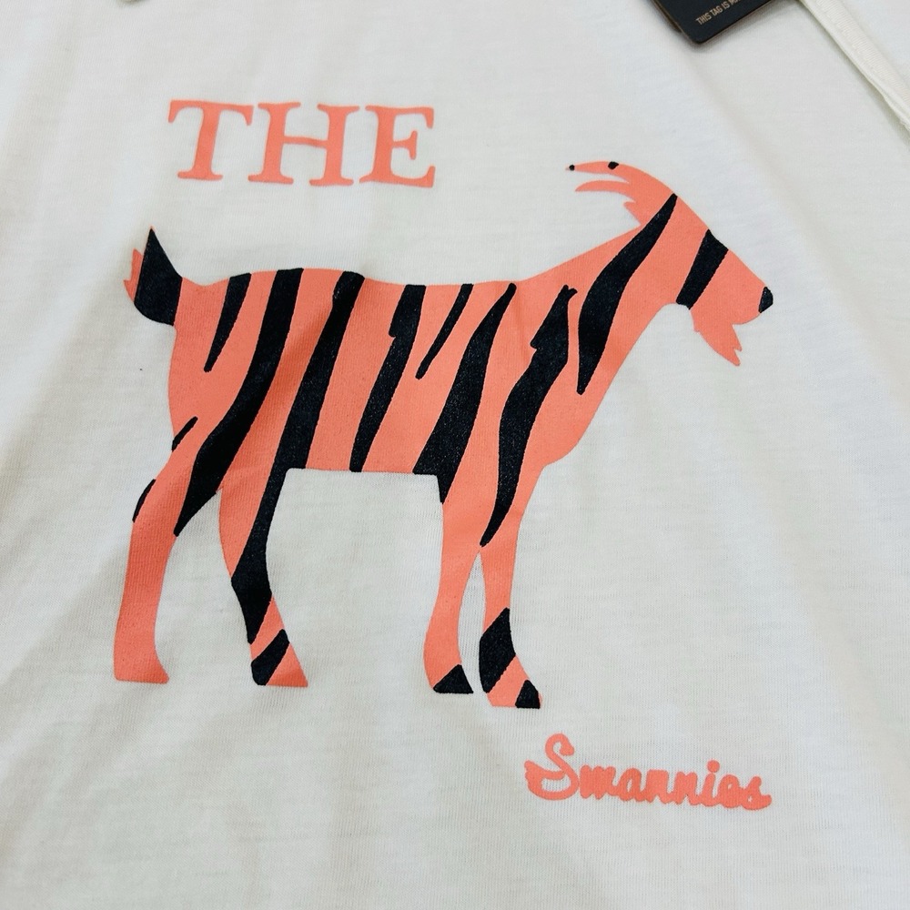 Swannies Golf "The Goat" Tiger Woods Graphic Golf Hoodie white Mens Large New - Picture 3 of 9